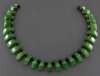 vintage green triangle bead plastic necklace